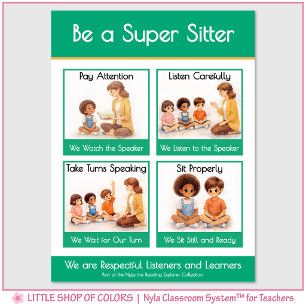 Sei ein Super-Babysitter Klassenzimmer-Anker-Diagr Poster