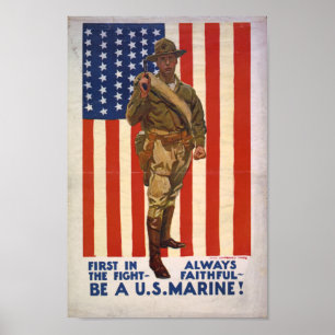 Sei ein U.S. Marine! Poster