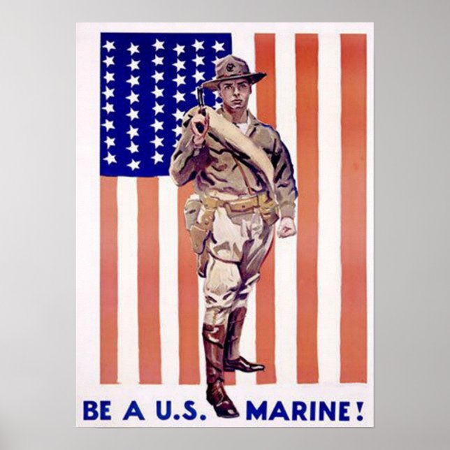 Sei ein US-Marine Poster (Vorne)