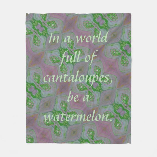 Sei ein Wassermelon Fleece Blanket (Vorderseite)