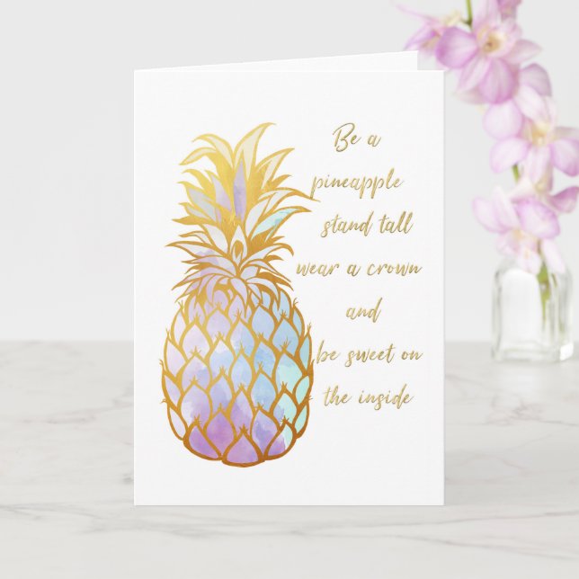 Sei eine Ananas-Grußkarte Karte (Orchidee)