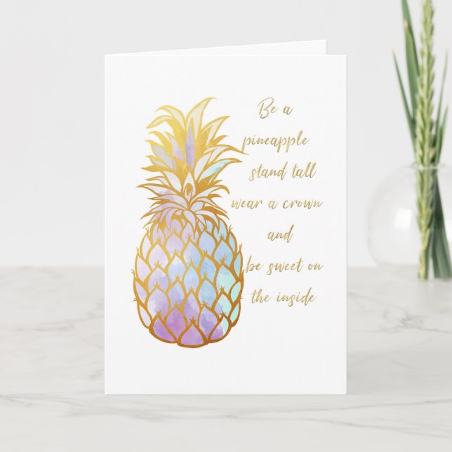 Sei eine Ananas-Grußkarte Karte (Vorderseite)