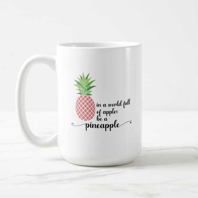 Sei eine Ananas-Tasse Kaffeetasse (Links)