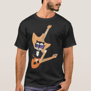 Sei eine Katze, die Cool Gitarre spielen Abstrakt T-Shirt