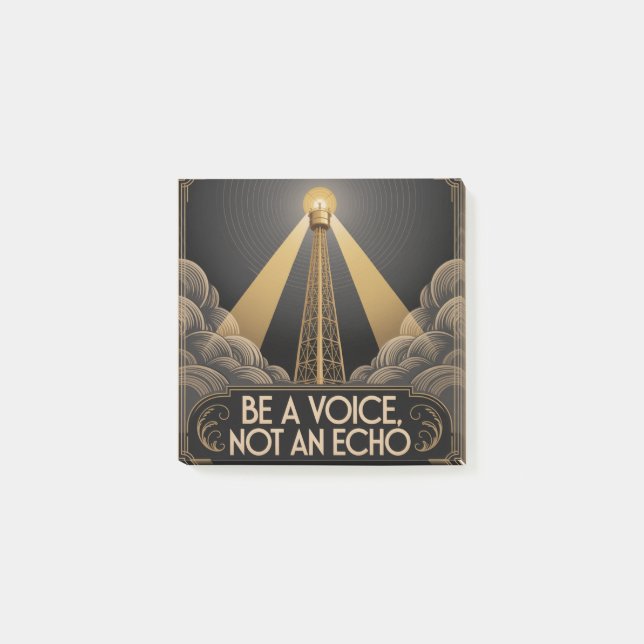 Sei eine Stimme, kein Echo Post-it Klebezettel (Vorderseite)