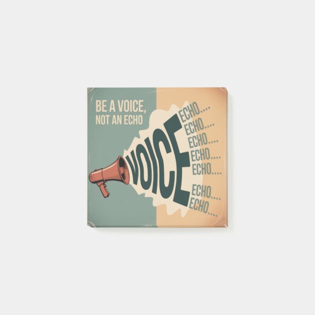 Sei eine Stimme, kein Echo Post-it Klebezettel (Vorderseite)