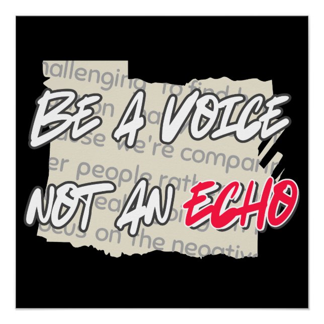 Sei eine Stimme, kein Echo.w Poster (Vorderseite)