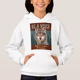 Sei eine Stimme - Wolf-Schutz und Freiheit Hoodie