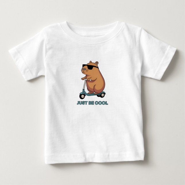 Sei einfach Cool" Bär-Radsport-DESGIN Baby T-shirt (Vorderseite)