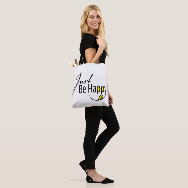 Sei einfach glücklich tasche (Am Model)