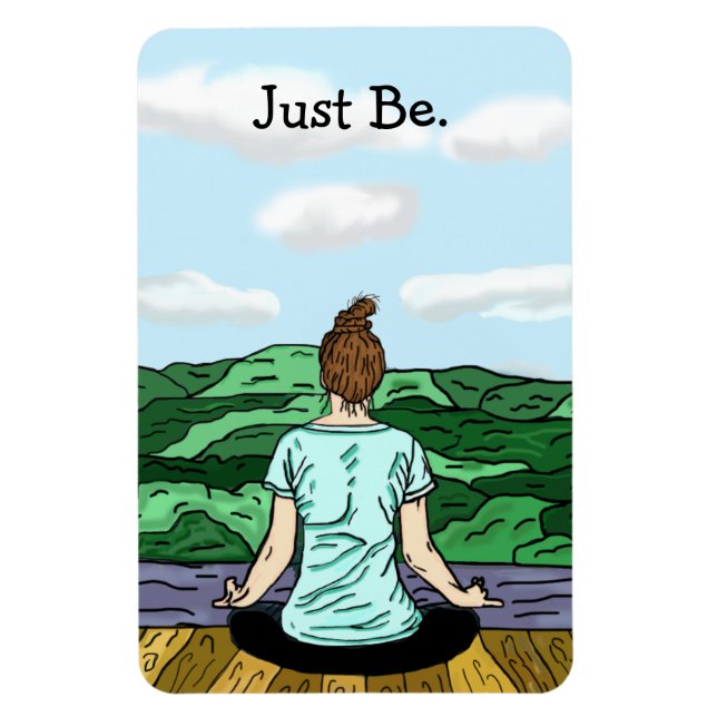 Sei einfach inspirierende Yoga-Natur Magnet (Vertikal)