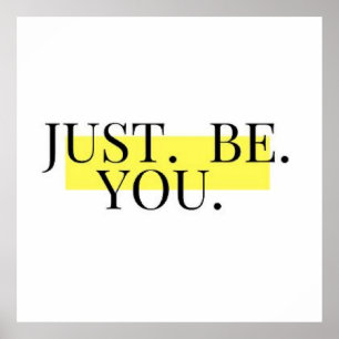Sei einfach Motivierend Minimalistische Typografie Poster