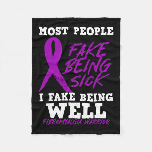 Sei Fake gut. Lila Fibromyalgie Fleecedecke