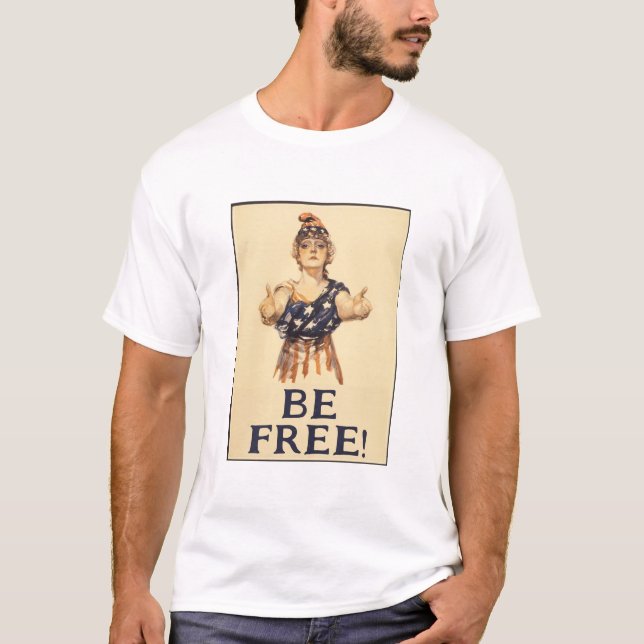 Sei frei! (Licht) T - Shirt (Vorderseite)