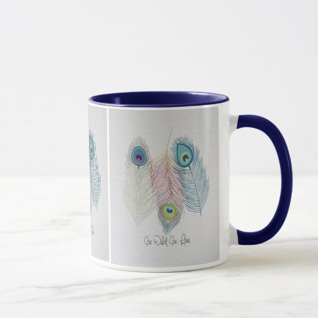 Sei frei vom Power von drei Kaffee-Tasse Tasse (Rechts)