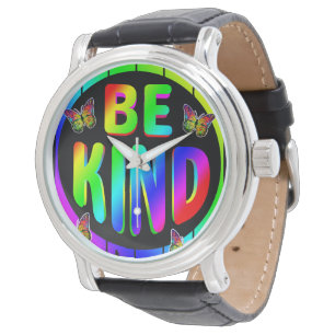 SEI FREUNDLICH BUNTE REGENBOGEN SCHMETTERLINGE ARMBANDUHR