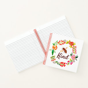 Sei freundlich floral notizbuch