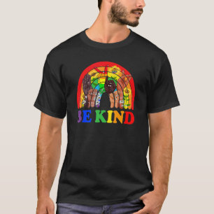 Sei Freundlich Gebärdensprache Hand Sprechen Lgbtq T-Shirt