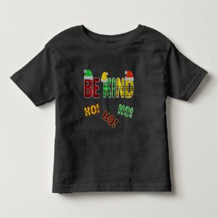 SEI FREUNDLICH HO HO HO LUSTIGER WEIHNACHTS-KARO-S KLEINKIND T-SHIRT