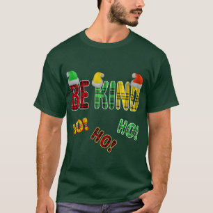 SEI FREUNDLICH HO HO HO LUSTIGER WEIHNACHTS-KARO-S T-Shirt