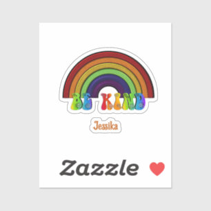 Sei freundlich LGBTQ Regenbogen Positivität Aufkleber