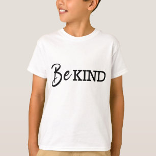 Sei freundlich Minimalistische Typografie T-Shirt