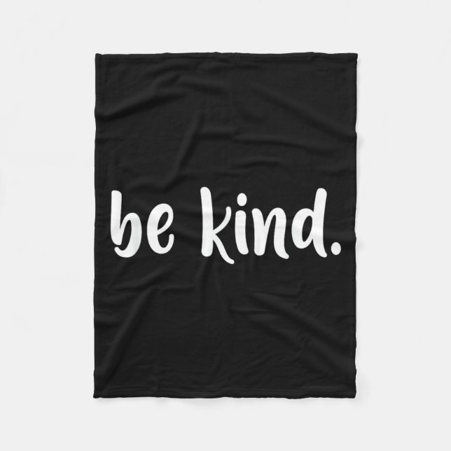 Sei freundlich minimalistischer Liebe Güte Positiv Fleecedecke (Vorderseite)