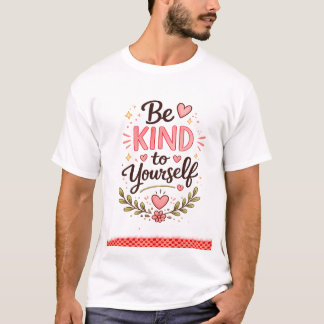 Sei Freundlich Zu Dir Selbst Typografie T-Shirt |