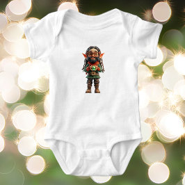 Sei froh Weihnachts Elf Baby Bodysuit Strampler