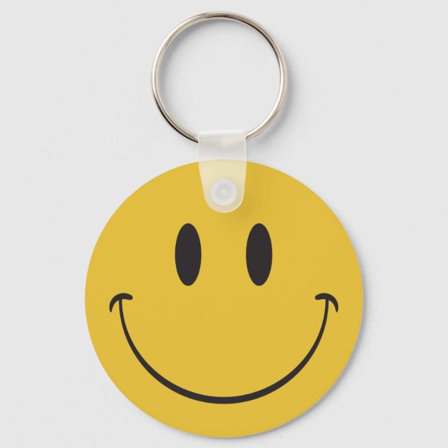 Sei froh, wenn du Emoji lächelst Schlüsselanhänger (Vorderseite)