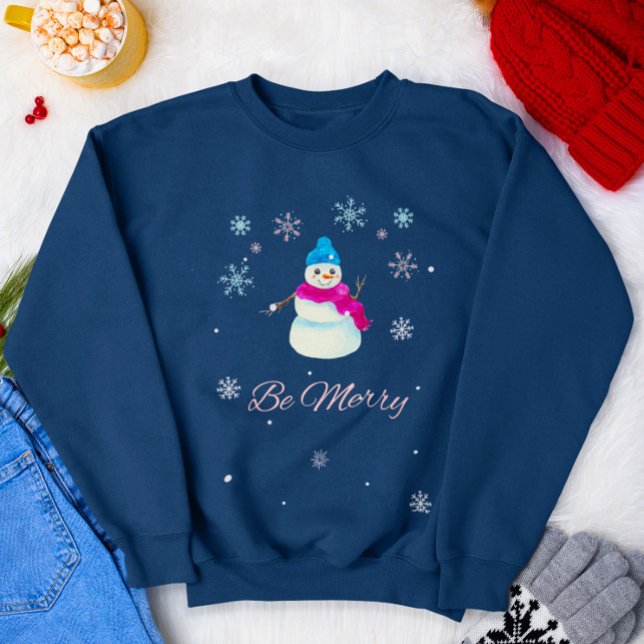 Sei frohe Weihnachten Niedlicher Schneemann Sweatshirt (Von Creator hochgeladen)