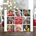 Sei frohe Weihnachts-Collage-Fotos mit Red White Feiertagspostkarte<br><div class="desc">Verwenden Sie 8 quadratische Instragram Bilder um ein einzigartiges und trendiges fröhliches Urlaubsmemento zu machen. Wenn Sie etwas bewegen möchten,  klicken Sie auf die Schaltfläche Anpassen,  um Änderungen vorzunehmen.</div>