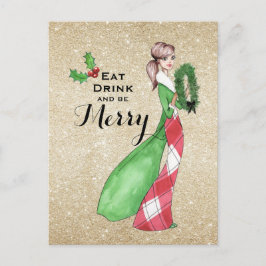 Sei frohe Weihnachts-Grußkarte Postkarte
