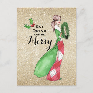 Sei frohe Weihnachts-Grußkarte Postkarte
