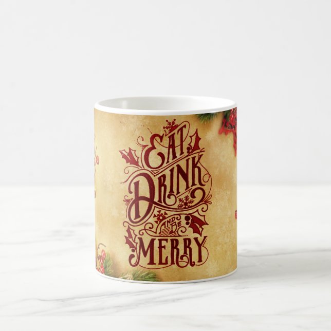 Sei frohe Weihnachtsfeiertage Dezember Winter Tass Kaffeetasse (Mittel)