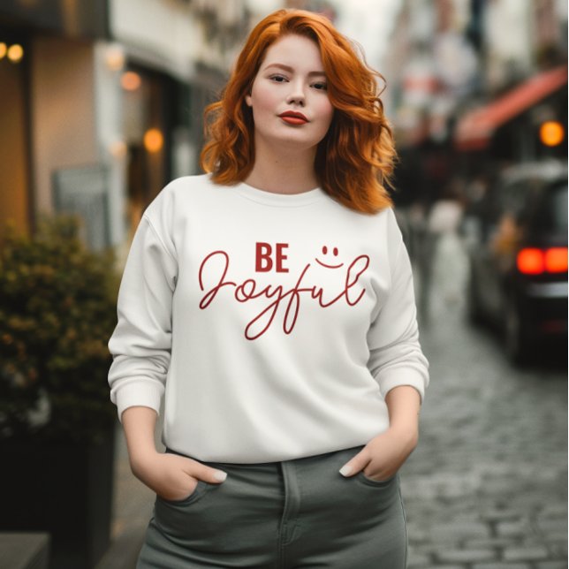 Sei fröhlich Sweatshirt, Weihnachtsvibes, Urlaub Sweatshirt (be joyful sweatshirt, Christmas vibes, Thanksgiving sweatshirt, festive holiday wear, holiday gift)