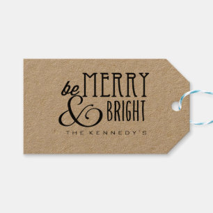 Sei fröhlich und hell - Weihnachtsgeschenke Tags Geschenkanhänger