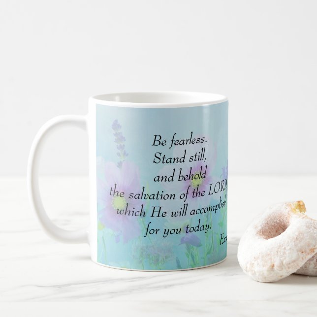 Sei furchtlos, Exodus 14 Kaffeetasse (Mit Donut)