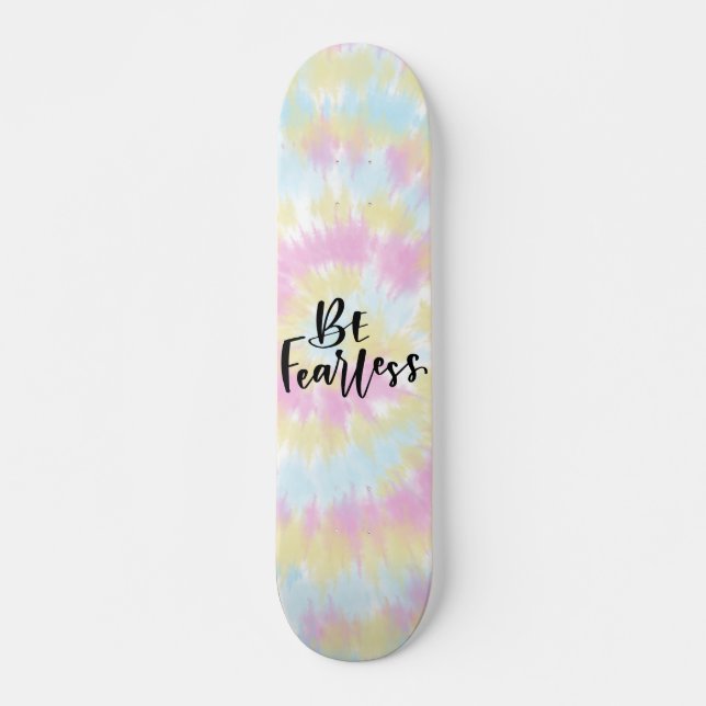 Sei furchtlos farbige Gefärbte Krawatte Skateboard (Vorne)