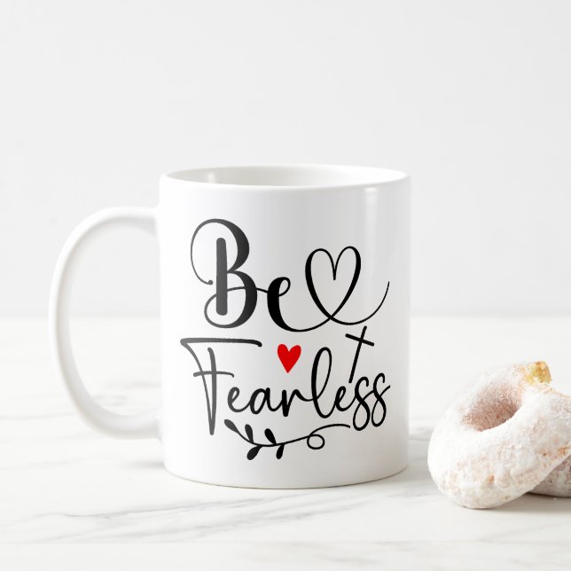Sei furchtlos kaffeetasse (Mit Donut)
