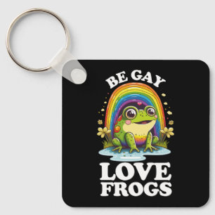 Sei Gay, liebe Frösche lustig LGBTQ Stolz Regenbog Schlüsselanhänger
