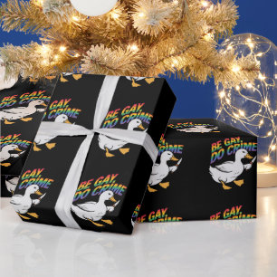 Sei Gay, Mach Verbrechen Lustige Gans Regenbogen S Geschenkpapier