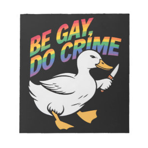 Sei Gay, Mach Verbrechen Lustige Gans Regenbogen S Notizblock