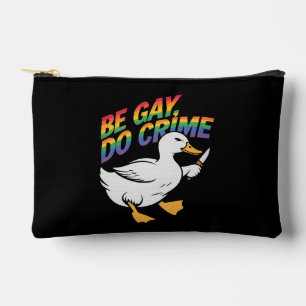 Sei Gay, Mach Verbrechen Lustige Gans Regenbogen S Zubehörtasche