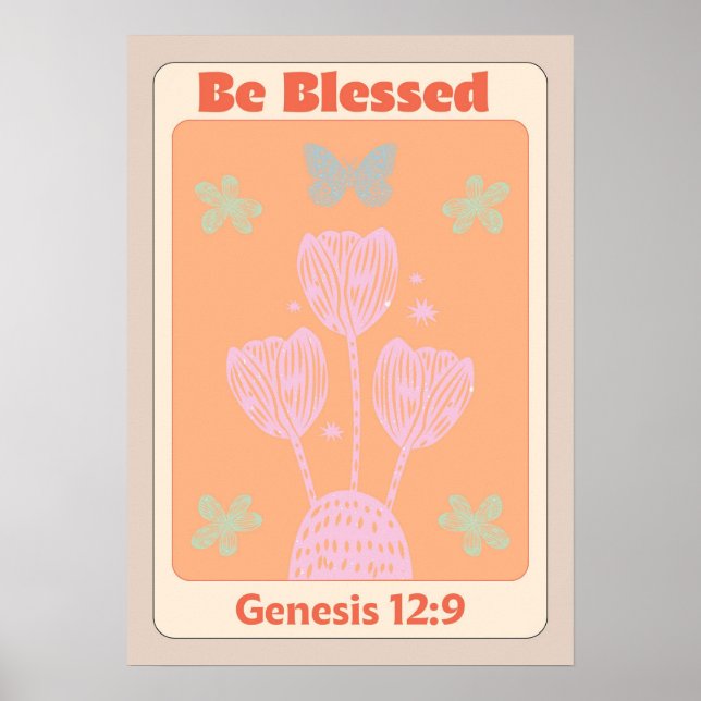 Sei gesegnet / farbig / poster / Christlich (Vorne)