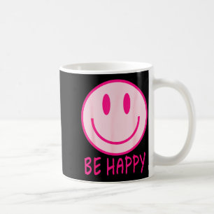 Sei glücklich 70er 80er rosa lächelndes Gesicht gl Kaffeetasse