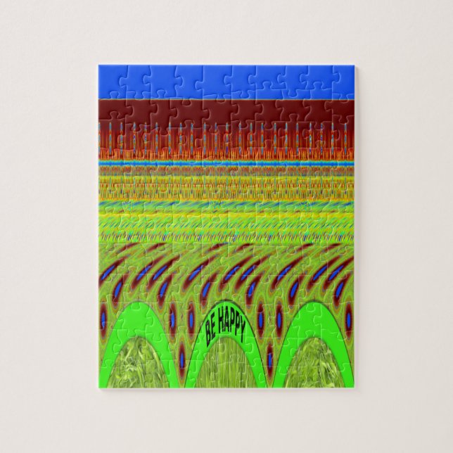 Sei glücklich bunt Polka Dot Motif Geschenk (Vertikal)