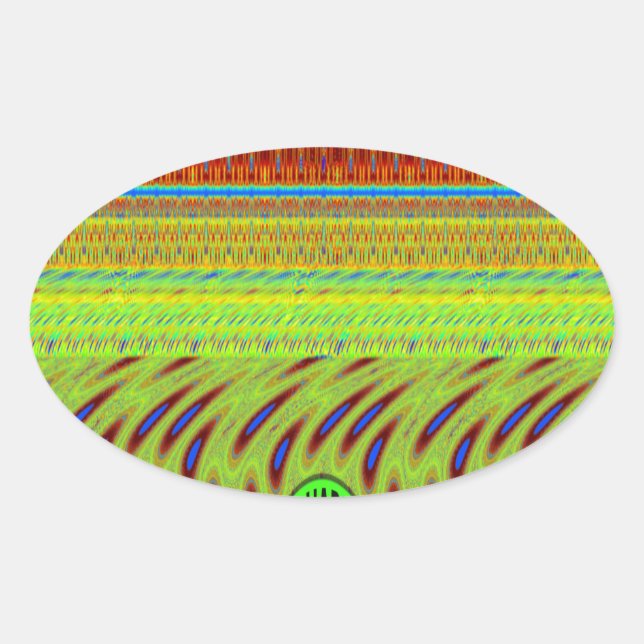 Sei glücklich bunt Polka Dot Motif Geschenk Ovaler Aufkleber (Vorderseite)