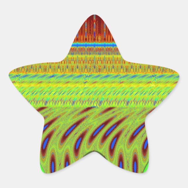 Sei glücklich bunt Polka Dot Motif Geschenk Stern-Aufkleber (Vorderseite)