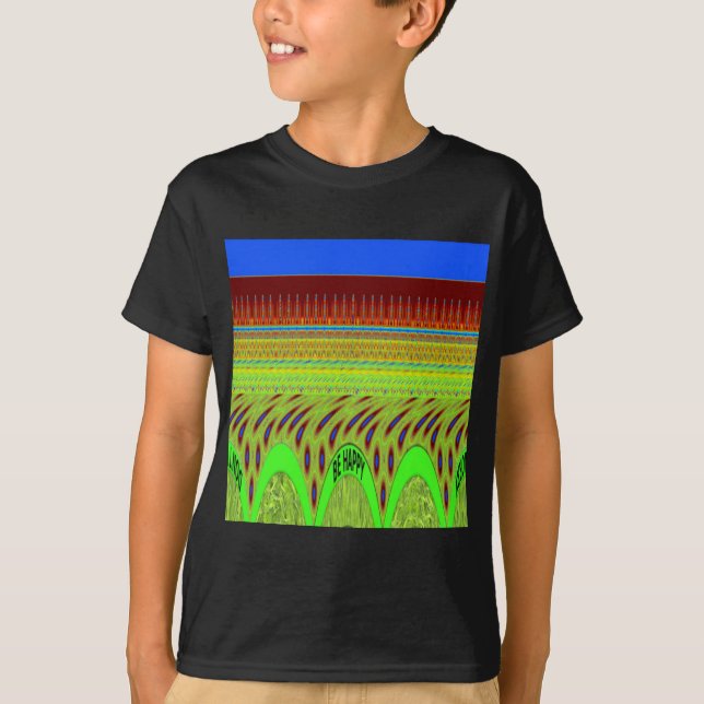 Sei glücklich bunt Polka Dot Motif Geschenk T-Shirt (Vorderseite)